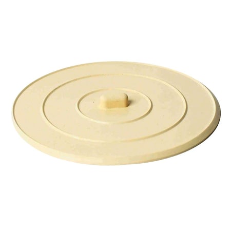 Thrifco Plumbing 5 Inch Universal Flat Suction Sink Drain Stopper in White 4400674